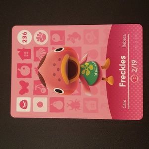 3/$12 Freckles 236 animal crossing ACNH Nintendo switch amiibo card